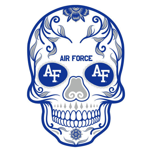 Air Force Falcons Day Of The Dead Sugar Skull Vinyl Sticker Decal Laptop Yeti Car Truck Window